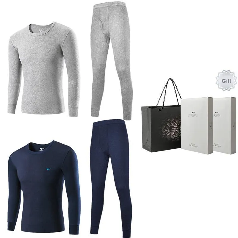 SEPTWOLVES Thermal Set Men's 2 Piece Underwear Gift Box Set-42