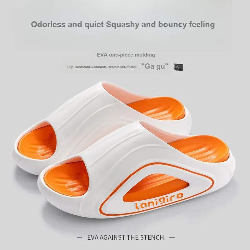 Foot Recreation Men's Sports EVASlip Resistant Soft Sole Squashy And Bouncy Feeling Indoor Home Bathing Slippers-7