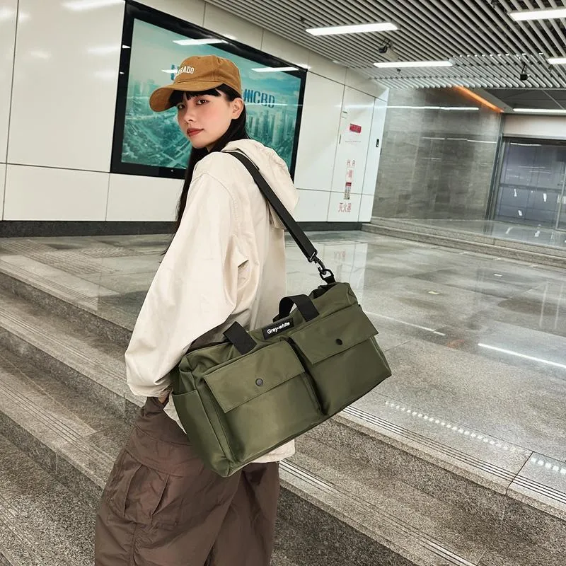 Wenpercy Nylon One Shoulder Travel Bag Unisex Multicolor-5