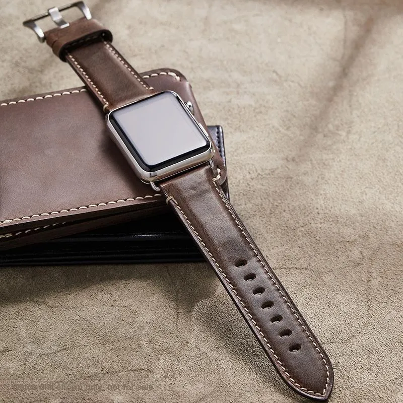 IStrap Apple Compatibility Watch Band 120+80mm Cowhide Leather Material-2