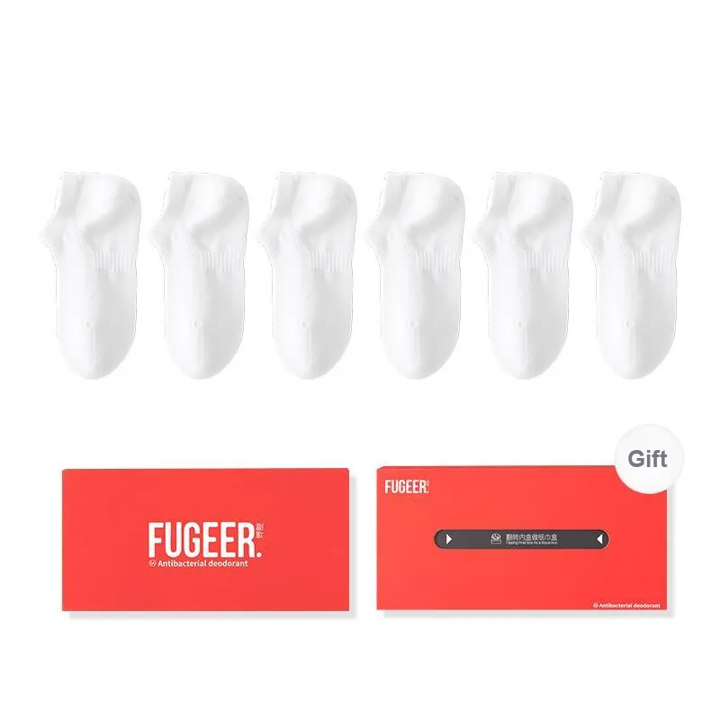 FUGEER No-Show Socks Women's Gift Box Of 6 Doubles-24