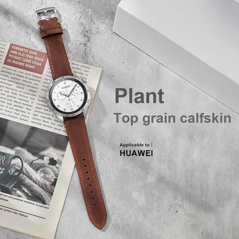 IStrap Huawei Compatibility Watch Band 120+80mm Cowhide Leather Material-15
