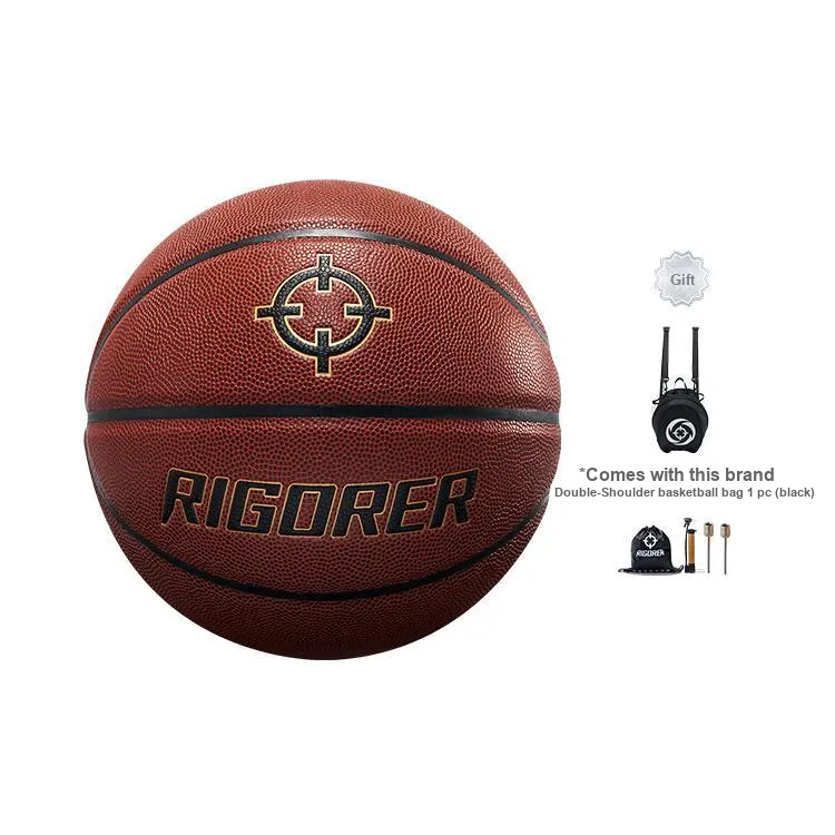 RIGORER PU Basketball Red Brown Size 7 Training Men's-5