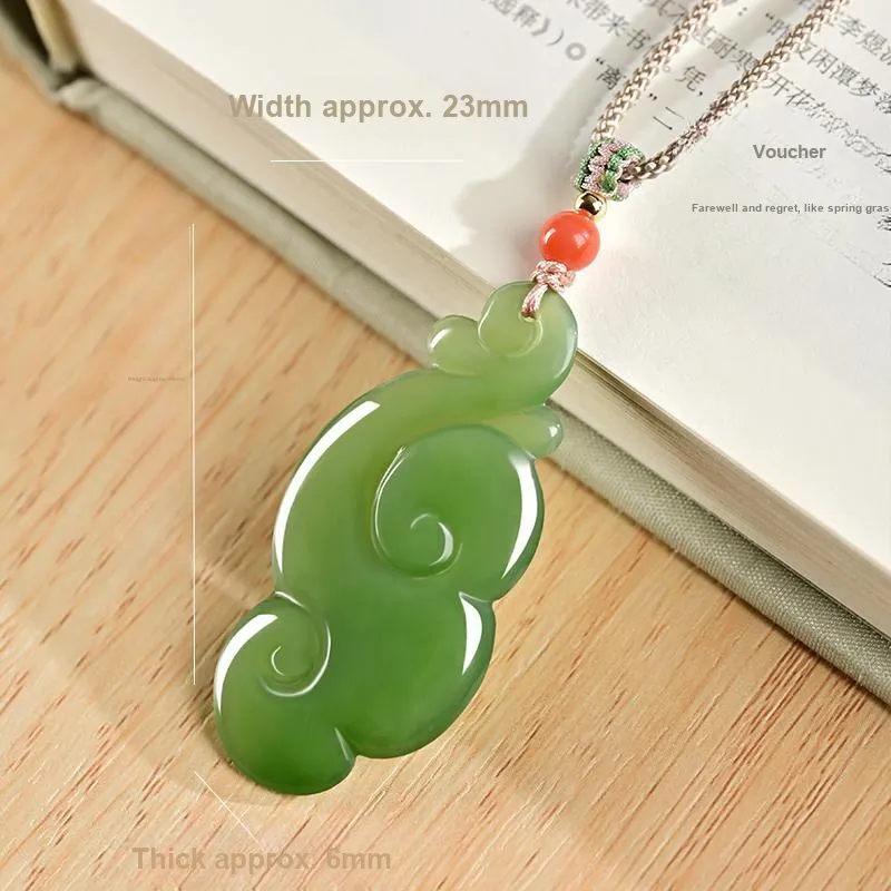 KUNYUYAO Hetian Jade Pendants White Jade Unisex-13
