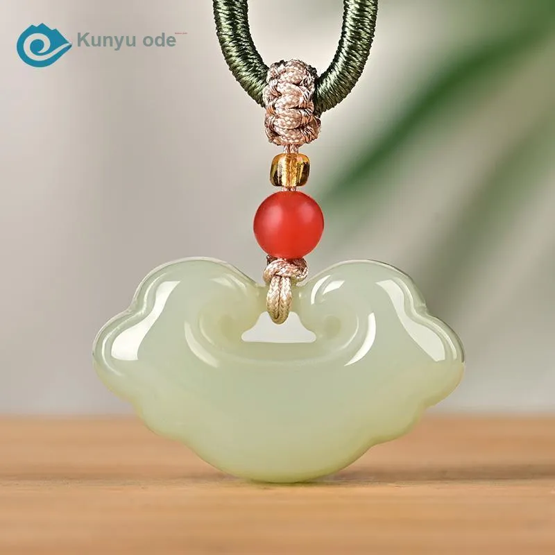 KUNYUYAO Hetian Jade Pendants White Jade Unisex-60
