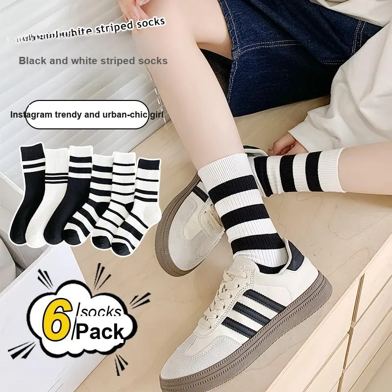 MIIOW Mid-Calf Socks Women's 5 Pack-3