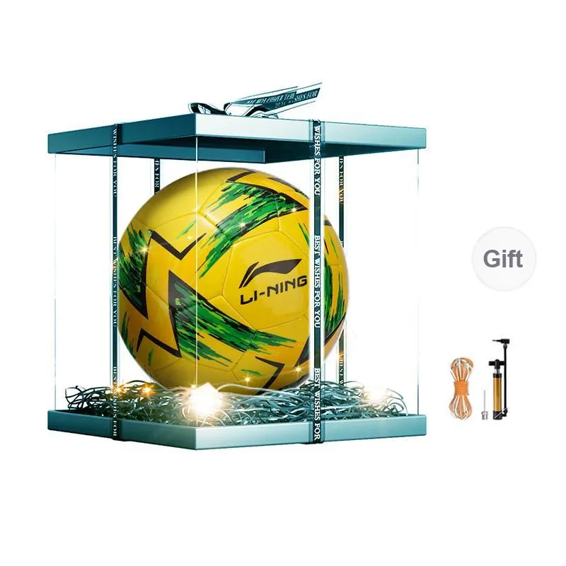 LiNing Size 4 5 Size Soccer Machine Stitched Soccer Ball Unisex Yellow-5