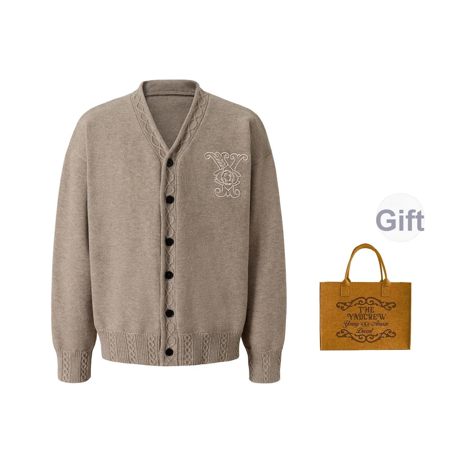 YADcrew Светло-коричневые унисекс свитеры