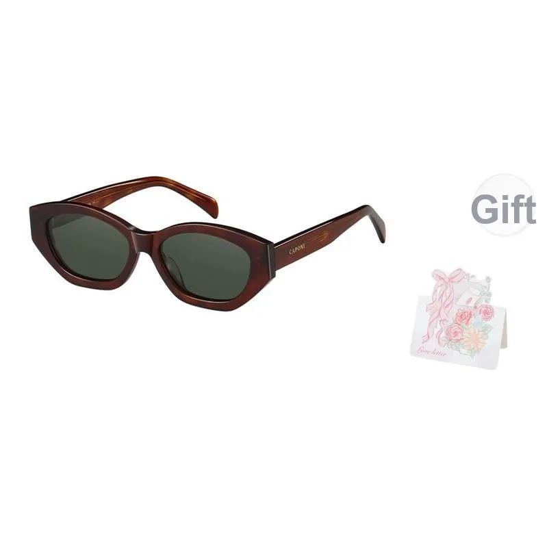 CAPONI Пластиковая оправа нерегулярная форма солнцезащитные очки унисекс разноцветные