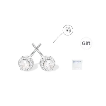 UX Ear Canal Screw Flat Niche Luxury Stud Earrings Unisex