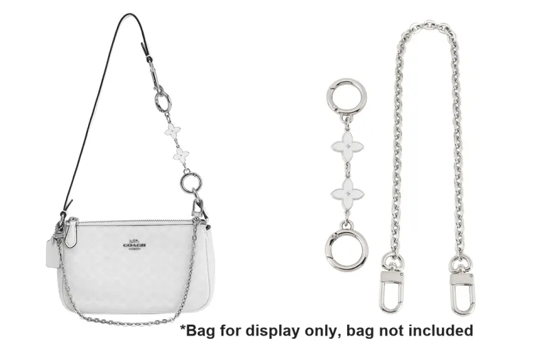 Luxury Care Artisan Workshop Copper Metal Bag Shoulder Strap Women's Silver-9