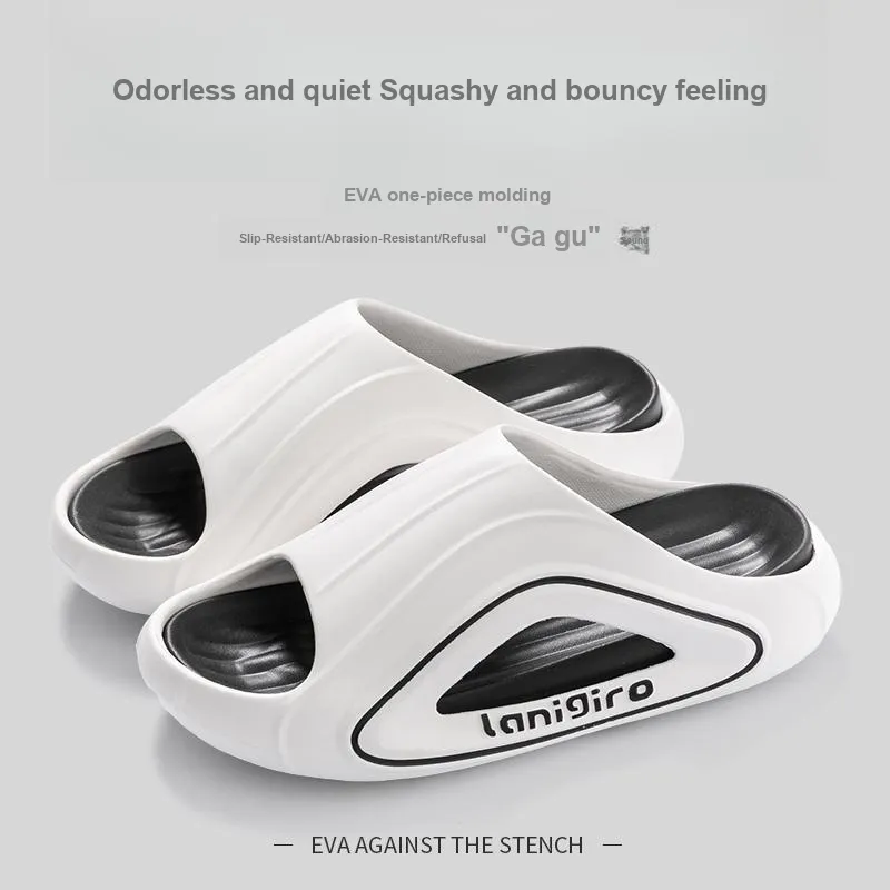 Foot Recreation Men's Sports EVASlip Resistant Soft Sole Squashy And Bouncy Feeling Indoor Home Bathing Slippers-1