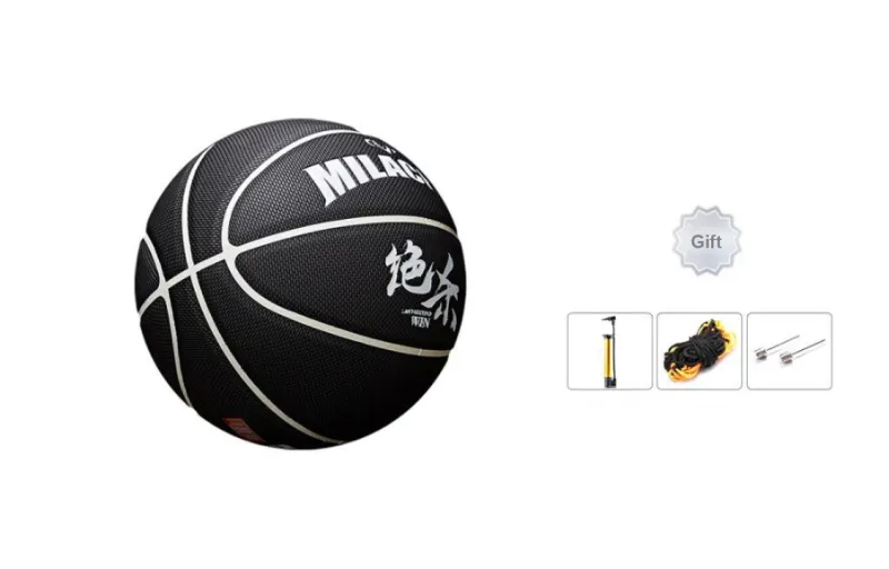 MILACHIC PU Basketball Black Size 7 Training Unisex-0