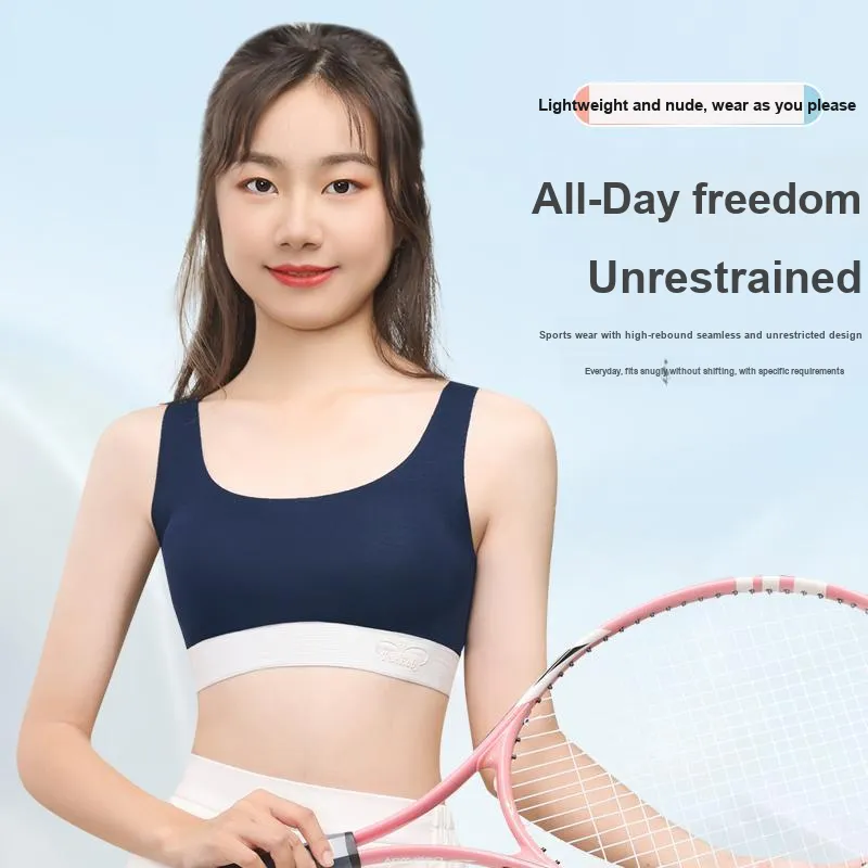 QIANLINGMEI 100% Cotton Girlish Bra Women's-12