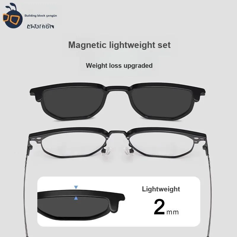 LASHION Alloy TR/Memory Plastic Square Sunglasses Men's-4