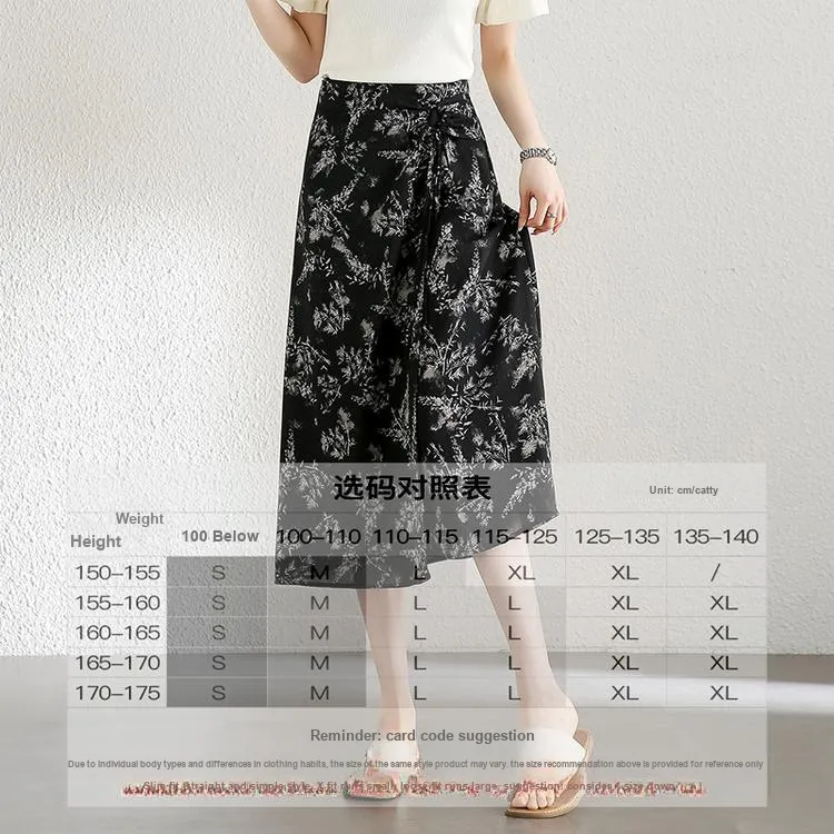 SENTUBILA Casual Short Skirts Women's Black With White Floral-6