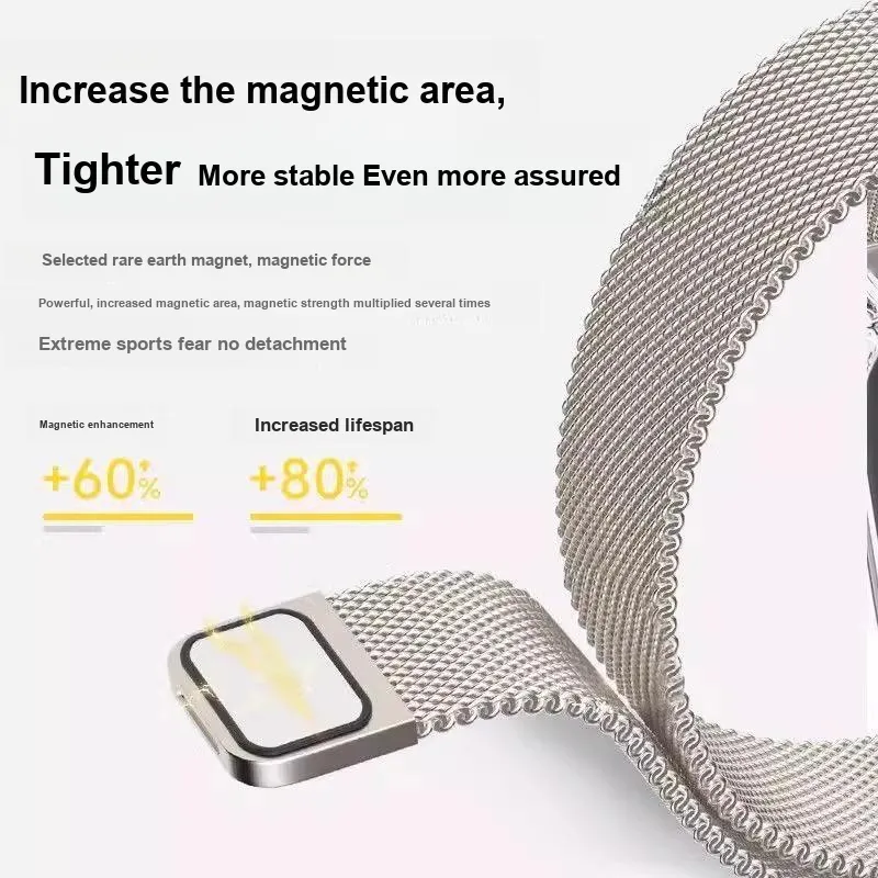 Watchbond Xiaomi Compatibility Watch Band Metal Stainless Steel Material-7