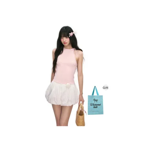 WEEKEND HUB Однотонный Без рукавов Майка Женская