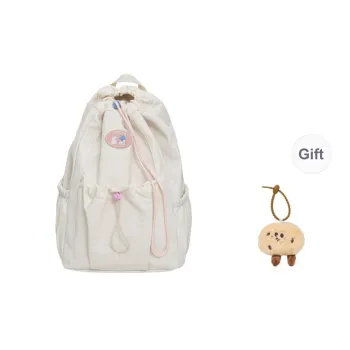 KAMLUI Nylon Backpack Regular Unisex Ecru/Black/Pink/Light Yellow/Light Green