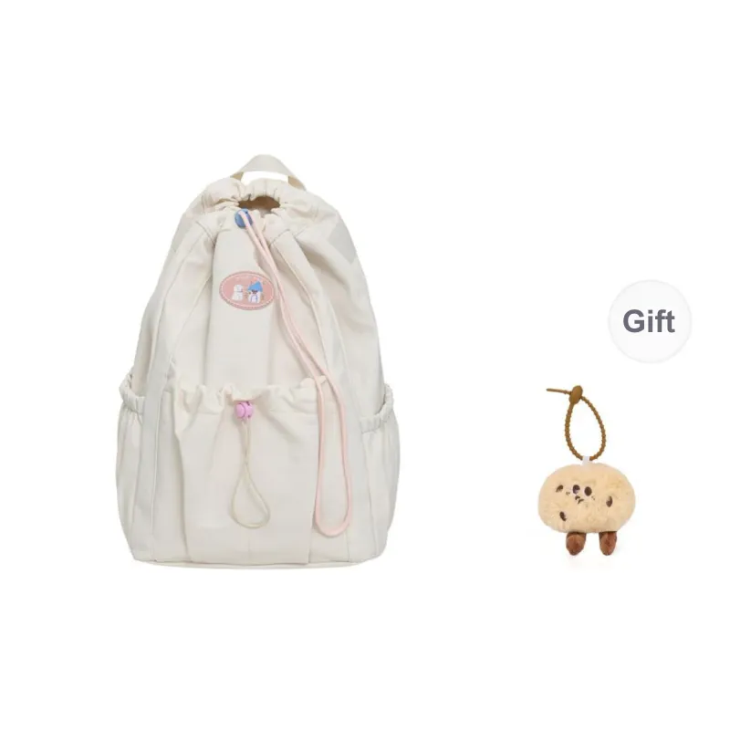 KAMLUI Nylon Backpack Regular Unisex Ecru/Black/Pink/Light Yellow/Light Green-0