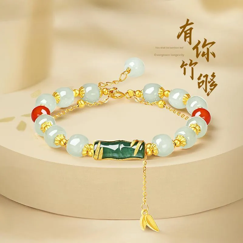 JINLIUFUJIXIANG Hetian Jade Bracelets Jasper Unisex-2