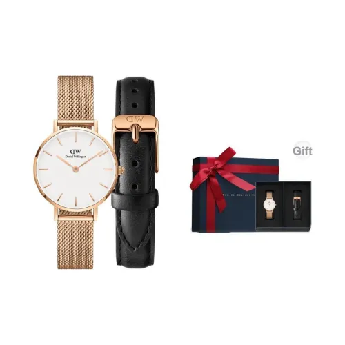 Daniel Wellington Женские часы Кварцевый механизм Ремешок из нержавеющей стали 28 мм Белый циферблат
