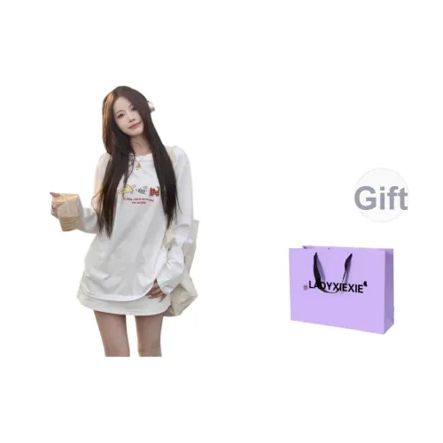 LADYXIEXIE Белый Женские T-рубашки