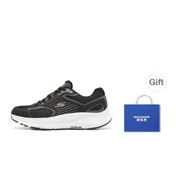 Skechers Go Run Consistent Slip-Resistant Rebound Low-Top Training Running Shoes Men's Black Orange