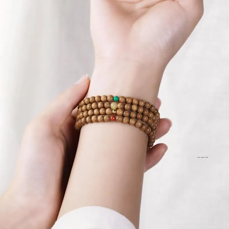 FANGYUANXIAOFU Laoshan Sandalwood Fragrance Bracelets Women's-3