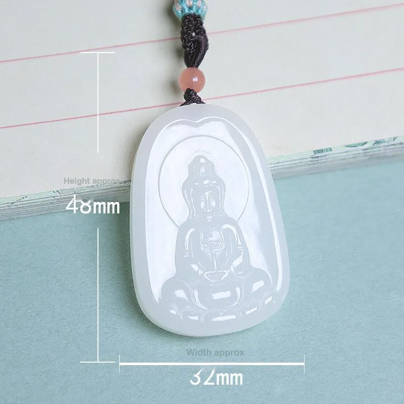 Ingenuity Hetian Jade Necklaces White Jade Unisex-2