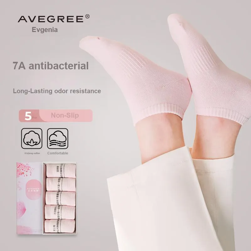 Avgri No Show Socks Women's 5 Pack Box Included-1