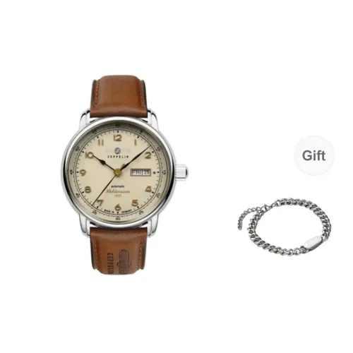ZEPPELIN Automatic Mechanical Movement Men's Watches Watch Yellow Watch Dial