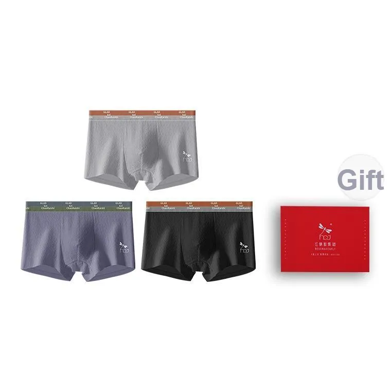 RED DRAGONFLY Хлопок Трусы Мужские 3 Пачки Подарочный Набор Коробка