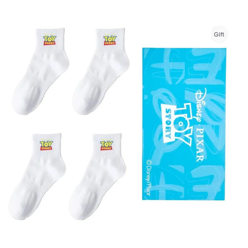Disney Mid Calf Socks Unisex Box 4 Pack-0