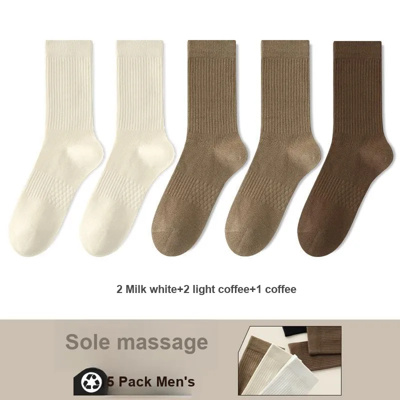 Lan Miao Mid Calf Socks Men's 5 Pack-12