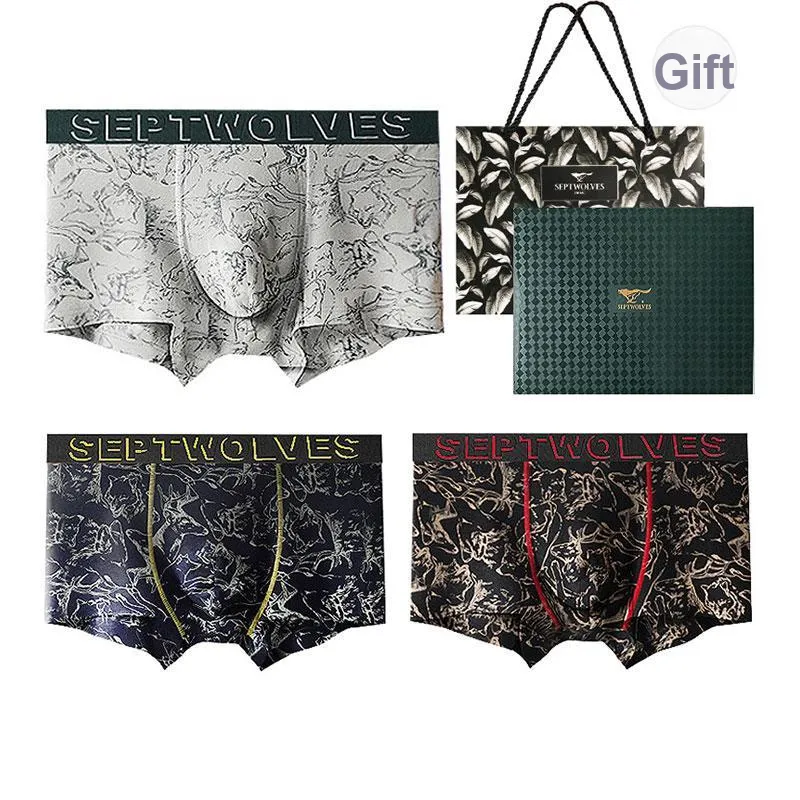SEPTWOLVES Нижнее белье Подарочная коробка Мужской 3 упаковки Gift Box Set + Сумка для покупок