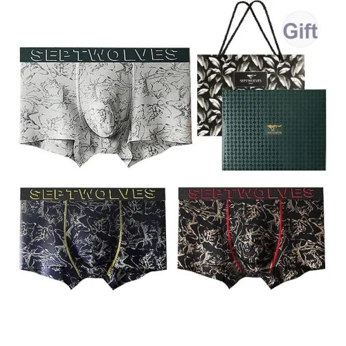 SEPTWOLVES Нижнее белье Подарочная коробка Мужской 3 упаковки Gift Box Set + Сумка для покупок