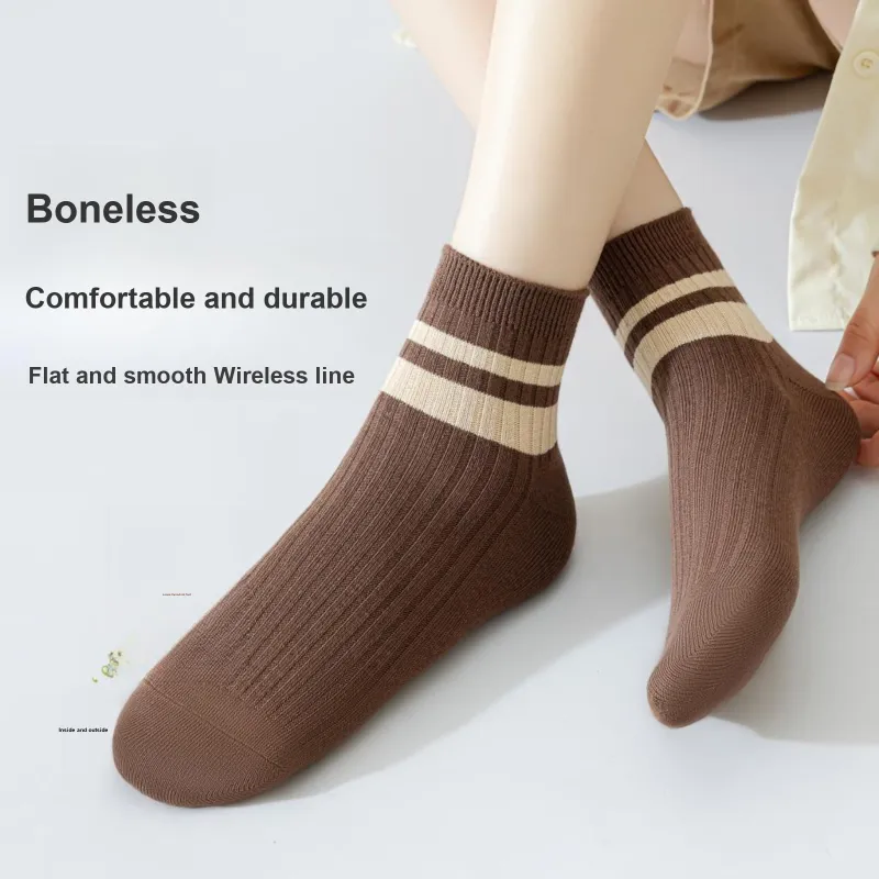 XIA.WA.ZHI.XIU Ankle Socks Women's Shopping Bag 3 Pack-8