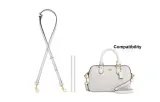 Coach 1.1cm Width Glacier White Gold-Tone Lock Adjustable 90-120cm[Includes 2 Metal Protective Rings]