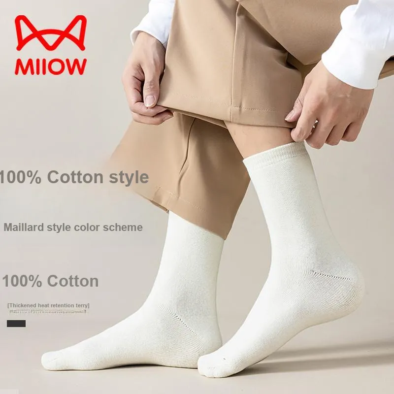 MIIOW Mid Calf Socks Men's 6 Pack-5