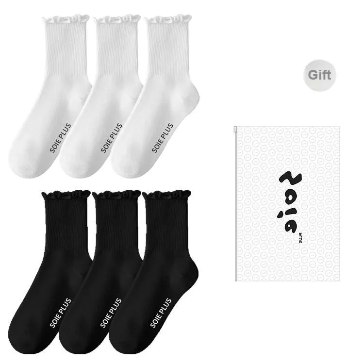 SOIE Mid Calf Socks Women's Shopping Bag Combo Set-40