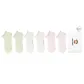 Pea Green 2+Light Pink 2+White 2