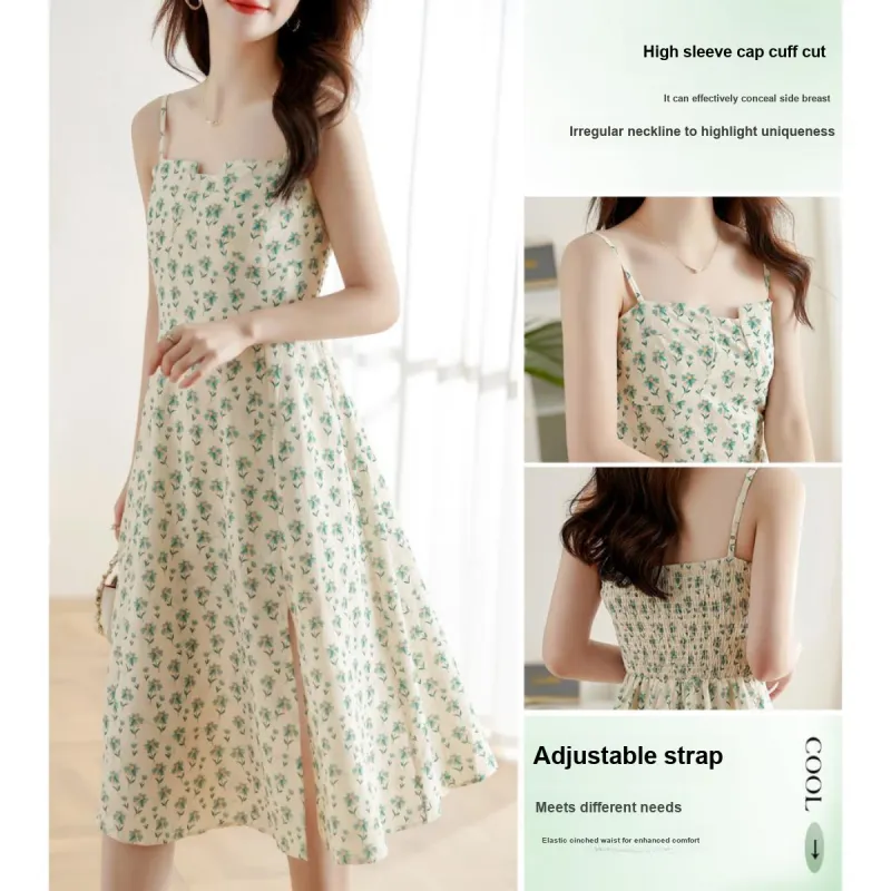 Like The Age Of Water Slip Dress Women's Green-2