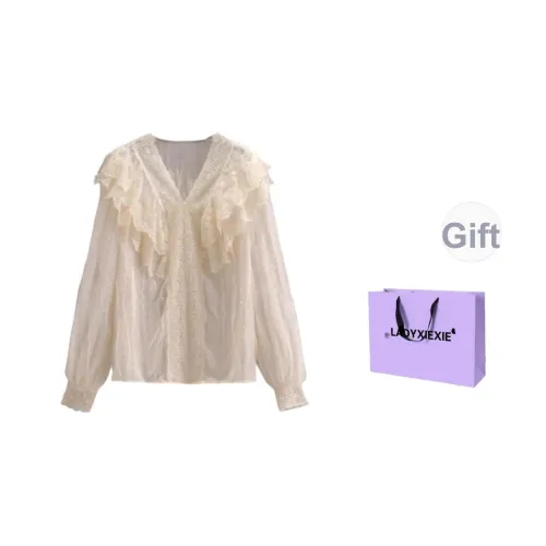 LADYXIEXIE Абрикос Женские Рубашки