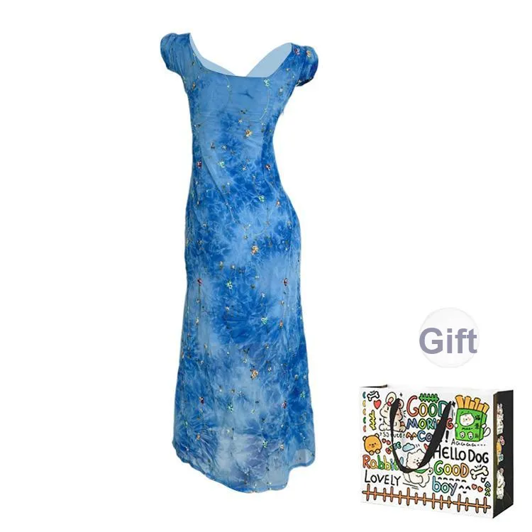 OURUOKE Short Sleeved Dress Women's-1