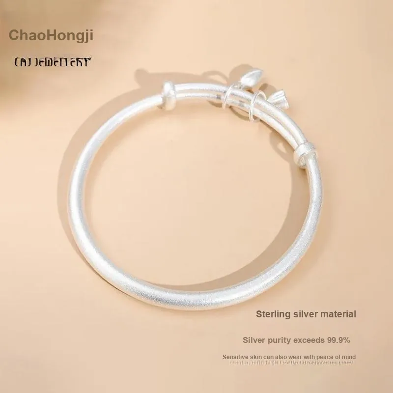 CHAOHONGJI 999 Fine Silver Bangles Women's-1