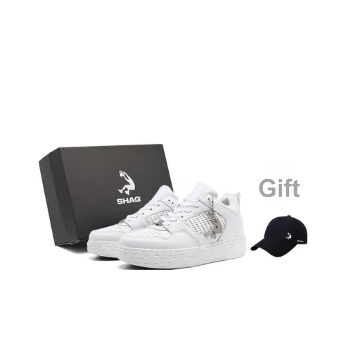 SHAQ Противоскользящие амортизирующие устойчивые к истиранию увеличивающие высоту низкие кроссовки для скейтбординга унисекс белые