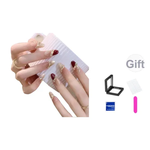 XNTX Позолоченный Пламя OF Золотой False Nail Овал Мягкий Color Series Румяна Stain Стиль Инстаграм