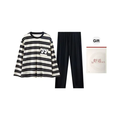 Red Beans At Home Пижамный комплект Женские Черный Белый