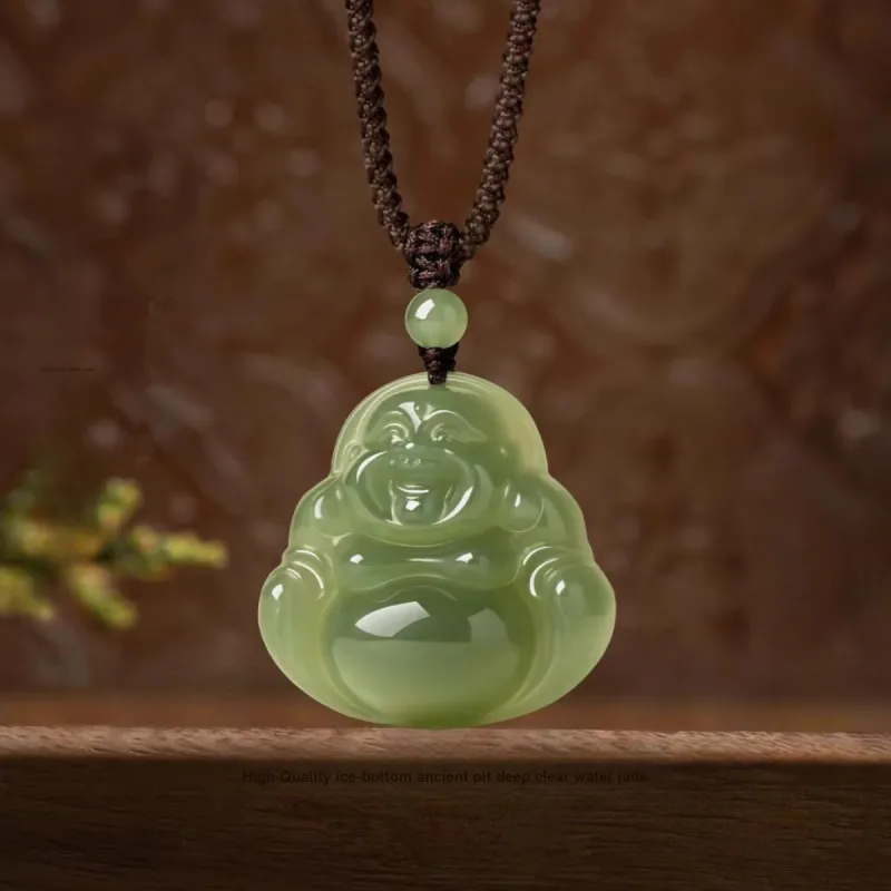 Zhen Yu Zhen Pin Hetian Jade Pendants Green Jade Unisex-3